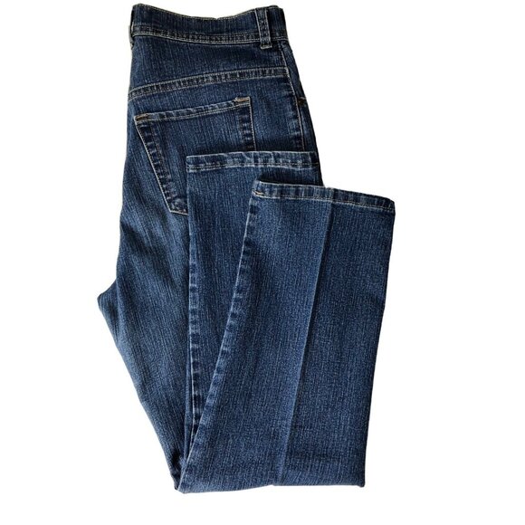 Gloria Vandenbilo Womens Sz 14 34X28  Blue Denim Jeans Straight High Rise Mom - Picture 1 of 6